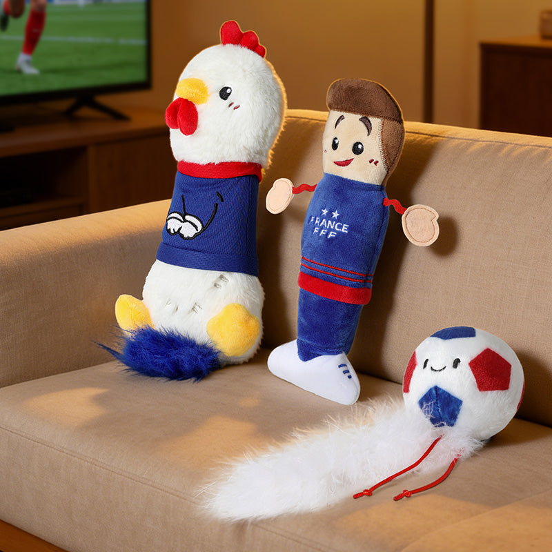 France FFF Pet Cat Soccer Ball Toy
